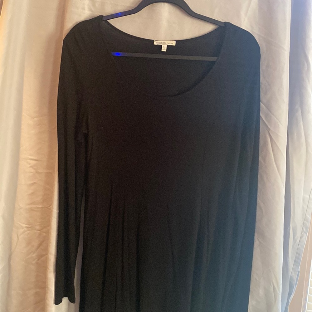 Black long sleeve skater dress